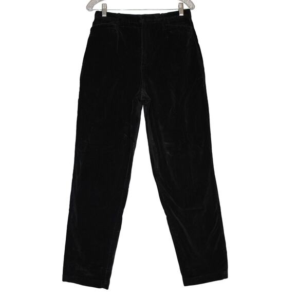 Talbots Black Velvet‎ Straight Leg Pants Size 10 Womens15 - Picture 1 of 6